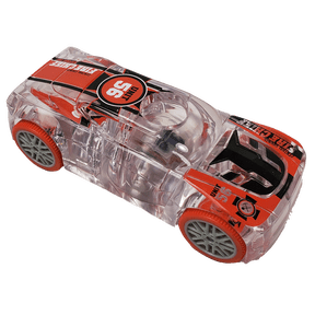 Marble Racers Light Up 1:43 Scale First Responder Car with Quick Shot Pull-Back Motor - Fire Chief