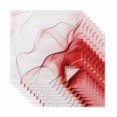 thumbnail image 1 of Marble Red Cloth Napkins, Gold White Modern Gradient Ocean Wavy Ripple Washable and Reusable Dinner Napkins Set of 8, Table Napkin for Kitchen Party Birthday Wedding Hotel Housewarming 20"x20", 1 of 8