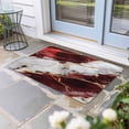 thumbnail image 1 of Marble Red Door Mat Indoor Outdoor,Modern Abstract Gold White Brick Stone Motif Non Slip Welcome Mat with Rubber Backing,Absorbent Fabric Front Door Mats Entryway Rug for Home Patio Entrance 24"x36", 1 of 9