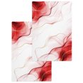 thumbnail image 1 of Marble Red Kitchen Dish Towels for Drying Dishes Set of 2, Gold White Modern Gradient Ocean Wavy Ripple Waffle Weave Microfiber Hand Tea Bathroom Towels Quick Dry & Absorbent Towel 15.7x23.6, 1 of 7