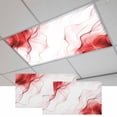 thumbnail image 1 of Marble Red Magnetic Fluorescent Light Covers for Ceiling Lights 2x4Ft,Gold White Modern Gradient Ocean Wavy Ripple Office Classroom Kitchen Drop Ceiling Light Covers Filters Shade Panel 2Packs, 1 of 9