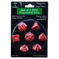 thumbnail image 1 of Marble Red with White Numbers Polyhedral Dice Set, 1 of 1