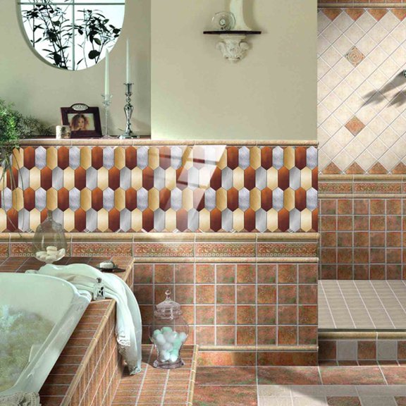 Marble Rock Crystal Tile Sticker, Self-Adhesive Wear-Resistant Floor & Wall Decal
