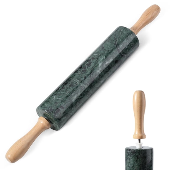 Marble Rolling Pin, Non-Stick Stone Dough Roller, 18 Inch Rolling Pin for Baking,Pasta, Dumpling, Ravioli, Fondant,Pie Crust, Kitchen Baking Pastry Tools, Kitchen Essential