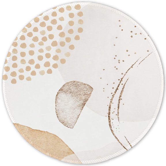 Marble Round Mouse Pad Marble Customized Premium-Textured Washable Desktop Protection Mouse Mat with Non-Slip Rubber Base 7.87×7.87×0.12 inches, Pink Marble