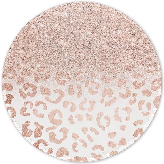 Marble Round Mouse Pad Pink Marble Customized Premium-Textured Washable Desktop Protection Mouse Mat with Non-Slip Rubber Base 7.87×7.87×0.12 inches
