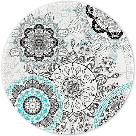 Marble Round Mouse Pad Pink Marble Customized Premium-Textured Washable Desktop Protection Mouse Mat with Non-Slip Rubber Base 7.87×7.87×0.12 inches