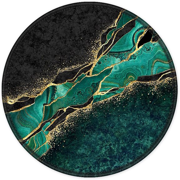 Marble Round Mouse Pad Pink Marble Customized Premium-Textured Washable Desktop Protection Mouse Mat with Non-Slip Rubber Base 7.87×7.87×0.12 inches