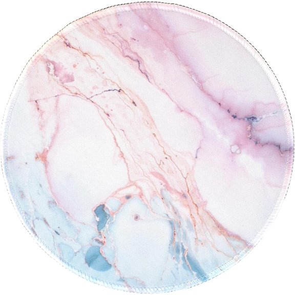 Marble Round , Pink Marble Customized Premium-Textured Washable Desktop Protection Mouse Mat with Non-Slip Rubber Base 7.877.870.12 inches
