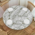 thumbnail image 1 of Marble Round Tablecloths for Dining Tables Elastic Fitted Table Cover for Indoor and Outdoor Kitchen Table Decor Home Decoration, 1 of 7
