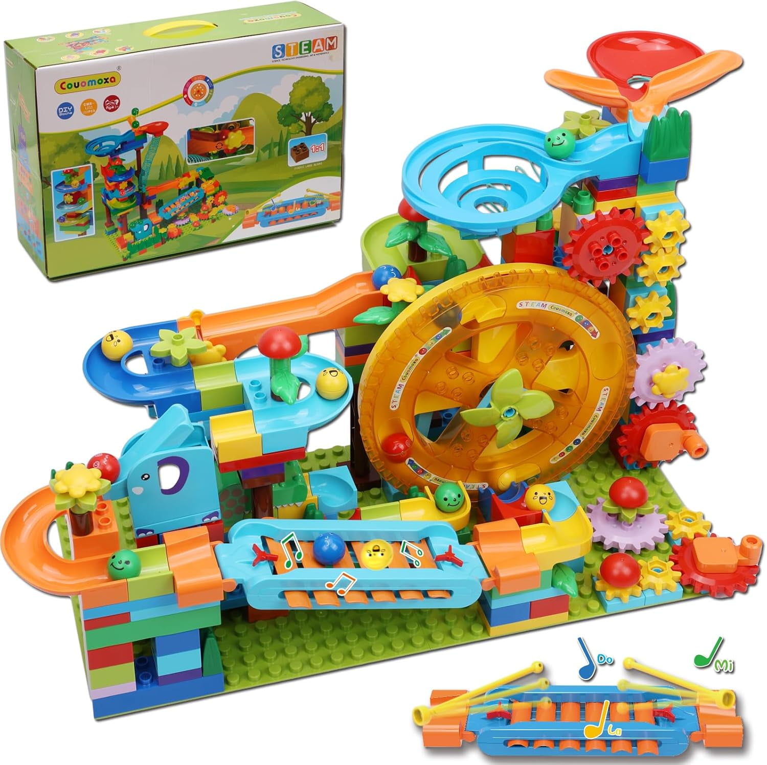 Marble Run Building Blocks Upgrade Marbles Launcher Set Circular Fun