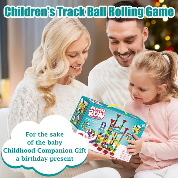 Marble Run Set with Motorized Elevator, 142 Pcs Marble Track Building Toy with Glass Marbles for Boys, Ideal STEM Marble Maze Gift for Christmas or Birthday