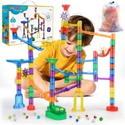 KiddiTouch Marble Run Kit,95 Pcs Marble Maze Game Building Toy for Kids, Marble Track Race Set STEM Learning Toys Birthday Gift for Boys Girls Aged 3-12