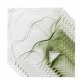 thumbnail image 1 of Marble Sage Green Cloth Napkins, Gold White Modern Gradient Ocean Wavy Washable and Reusable Dinner Napkins Set of 6, Table Napkin for Kitchen Party Birthday Wedding Hotel Housewarming 20"x20", 1 of 8