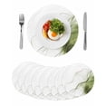 thumbnail image 1 of Marble Sage Green Round 15 Inch Placemats Set of 8, Gold White Modern Gradient Ocean Wavy HeatResistant Non Slip Place Mats for Dining Table, Wipeable Braided Kitchen Table Mats for Housewarming, 1 of 9