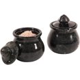 thumbnail image 1 of Radicaln Black Marble Salt Cellar Set of 2 – 3.5" Containers with Lids for Salt and Pepper – Dual Stone Spice Jars for Kitchen or Tabletop Storage, 1 of 7