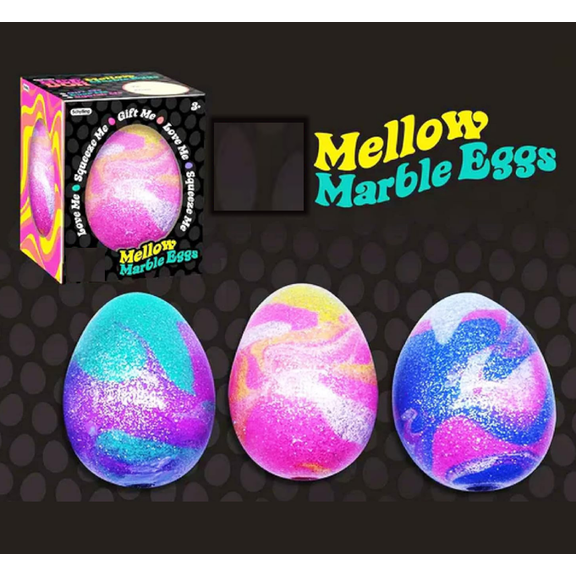 Marble Sensory Squeezer - Dough-Like Egg Shape for Hand Strengthening and Stress Ease, Unique Swirl Pattern Sensory Tool for All Ages