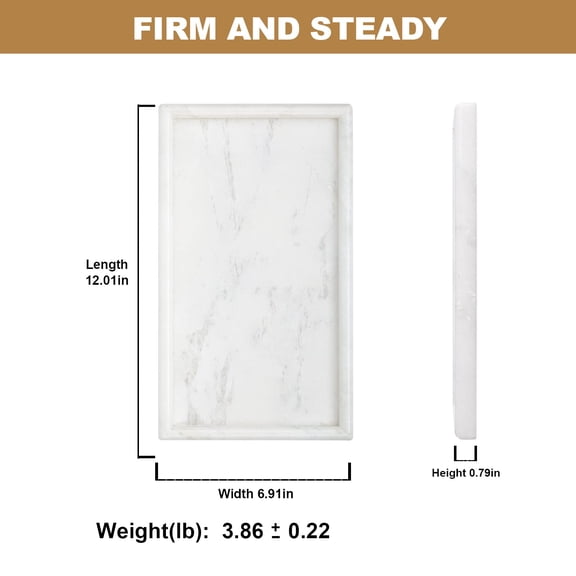 Marble Serving Tray White Marble-namib Fantasy 12" x 7" x 0.8"