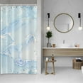 thumbnail image 1 of Marble Shower Curtain 36x72 inches for Bathroom Abstract Light Blue Printed Stall Bathtub RV Room Partition Decoration Modern Waterproof Fabric Shower Curtains with Hooks, 1 of 4