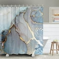 thumbnail image 1 of Marble Shower Curtain, Abstract Shower Curtains, Blue Ombre Shower Curtains Set with 12 Hooks, Decor Waterproof Bathroom Curtain, 72x72, 1 of 6