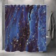 thumbnail image 1 of Marble Shower Curtain, Blue Watercolor Shower Curtain for Bathroom Stall RV Abstract Art Decor Waterproof Fabric Shower Curtain Set with Hooks 72x72 inches, 1 of 6