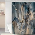 thumbnail image 1 of Marble Shower Curtain, Dark Grey Fabric Shower Curtains for Bathroom Room Divider 72x84inches Abstract Modern Marble Printed Waterproof Shower Curtain Set with Hooks, 1 of 5
