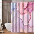 thumbnail image 1 of Marble Shower Curtain, Pink Marble Shower Curtain Sets with Hooks, Abstract Pink Fabric for Bathroom Shower Curtain Liner, Modern Waterproof Pink Shower Curtain for Bathroom, 1 of 6