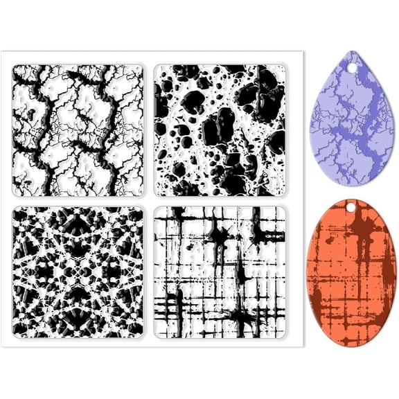Marble Silicone Clay Texture Mat Marble Custom Silicone Texture Stamps Clay Modeling Pattern Pad for DIY Clay Jewelry Earrings Clay Mat Stamps for Decorative Card Making
