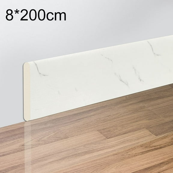 Marble Skirting Thickened Anti-Collision Strip Gas Pipe Decorative Strip White Texture