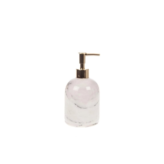 Marble Soap Dispenser 9x12 cm, Gold Pump Refillable Bathroom Accessory