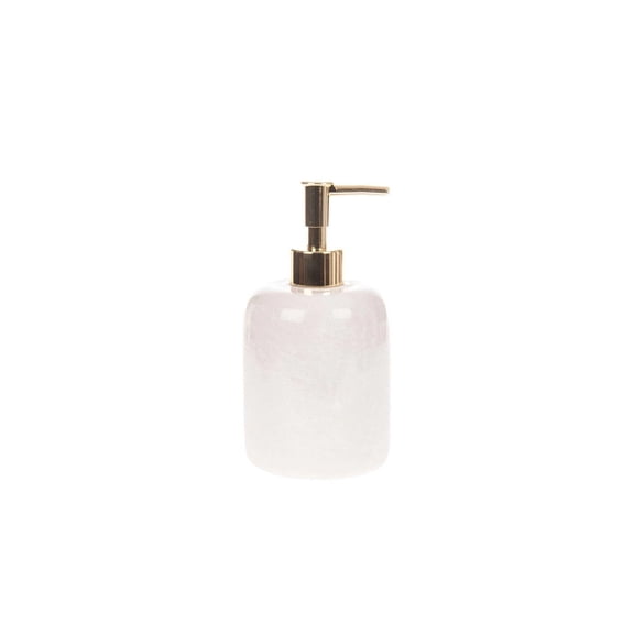 Marble Soap Dispenser 9x12 cm, Gold Pump Refillable Bathroom Accessory