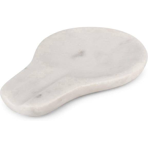 Marble Spoon Rest –Kitchen Utensil Holder, Heat-Resistant & Non-Slip Base – Marble Accessory for Stove Top & Countertop, Elegant Gift