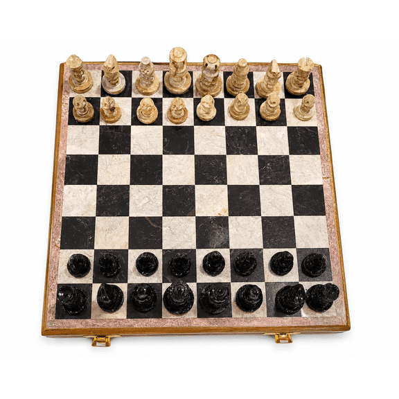 Marble Square Chess Board Box Set 10 Inch | Premium Marble Stone Chess Game Board | Decorative Strategy Board Game for Home, Office & Travel Gift| New Internal Concept