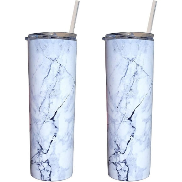 Marble Stellar 20 oz. Skinny Steel (2 Pack) Double Wall Stainless Tumbler