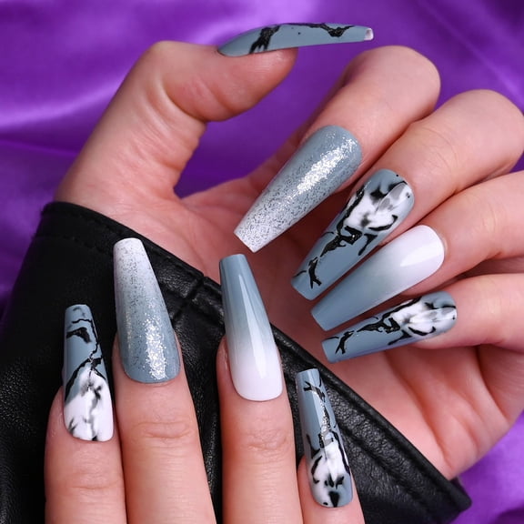 Marble Stick-on Crystals Wear Nail Polish