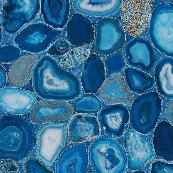 Marble Stone Peel and Stick Wallpaper 17.7in x 9.8ft Blue Agate Stone Vibrant Swirls Detailed Layers Contact Paper Vinyl Waterproof Self Adhesive Wall Paper for Bedroom Shelf Cabinet Renter Friendly