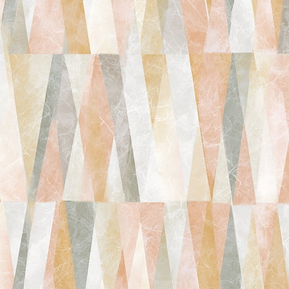 Marble Stone Peel and Stick Wallpaper 17.7in x 9.8ft Geometric Marble Soft Peach Gray White Tones Contact Paper Vinyl Waterproof Self Adhesive Wall Paper for Bedroom Shelf Cabinet Renter Friendly