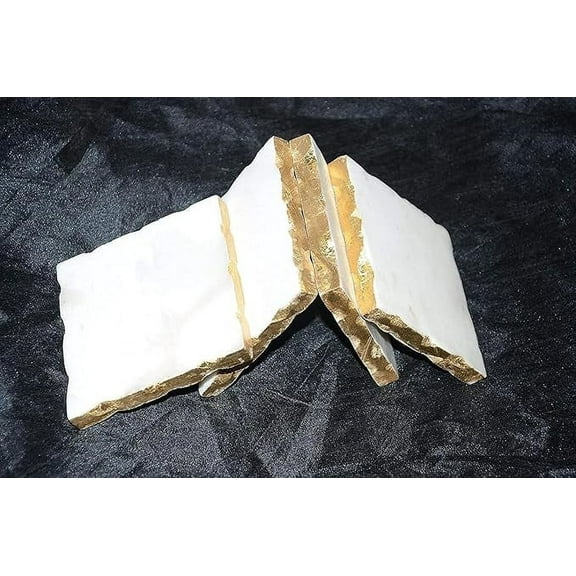 Marble Stone Soap Dish Bath Accessories for Bath Tub or Wash Basin in Curvy Square Shape Made Out of Indian White Marble