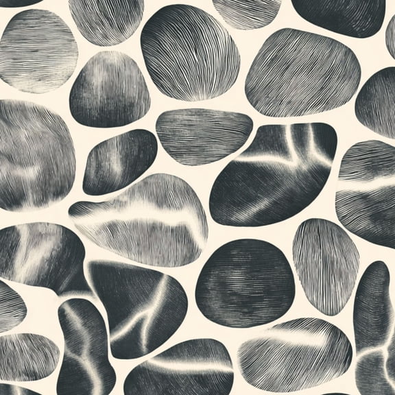 Marble StonePeel and Stick Wallpaper 17.7in x 9.8ft Abstract Black White Rock Detailed Line Work Contact Paper Vinyl Waterproof Self Adhesive Wall Paper for Bedroom Shelf Cabinet Renter Friendly