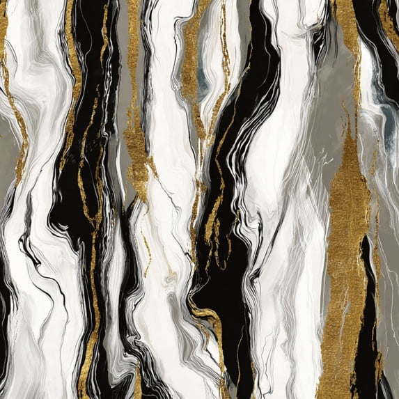 Marble StonePeel and Stick Wallpaper 17.7in x 9.8ft Abstract Marble Black White Gold Gray Stripes Contact Paper Vinyl Waterproof Self Adhesive Wall Paper for Bedroom Shelf Cabinet Renter Friendly