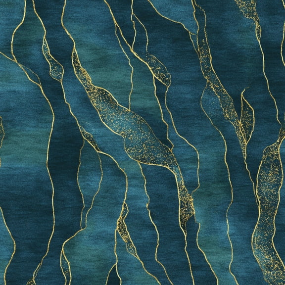 Marble StonePeel and Stick Wallpaper 17.7in x 9.8ft Abstract Marble Gold Veins Teal Contact Paper Vinyl Waterproof Self Adhesive Wall Paper for Bedroom Shelf Cabinet Renter Friendly