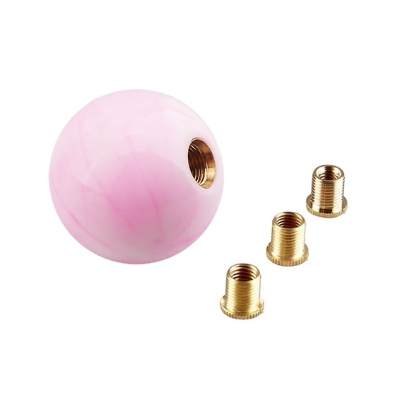 Marble Style Gear Car Shifter Handle Round Ball, Shift Knob 5 6 Speed with Metal Adapters Universal