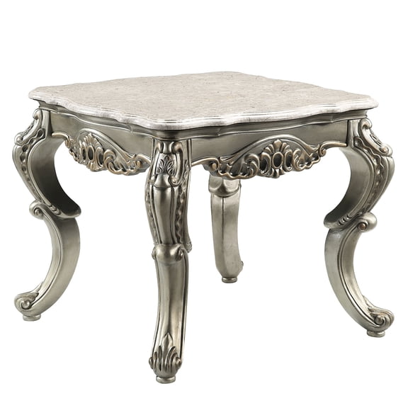 Marble Surface End Table | Place Lamps and Items in Rooms | Sturdy Wood Combination | Improve Room Atmosphere