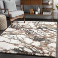 thumbnail image 1 of Marble Swirl Collection Living Room Bedroom Dining Room Runner Rug - Modern Abstract Contemporary Carpet - Blue  Grey  Beige - 2&#39;7&#34; x 7&#39;7&#34;, 1 of 8
