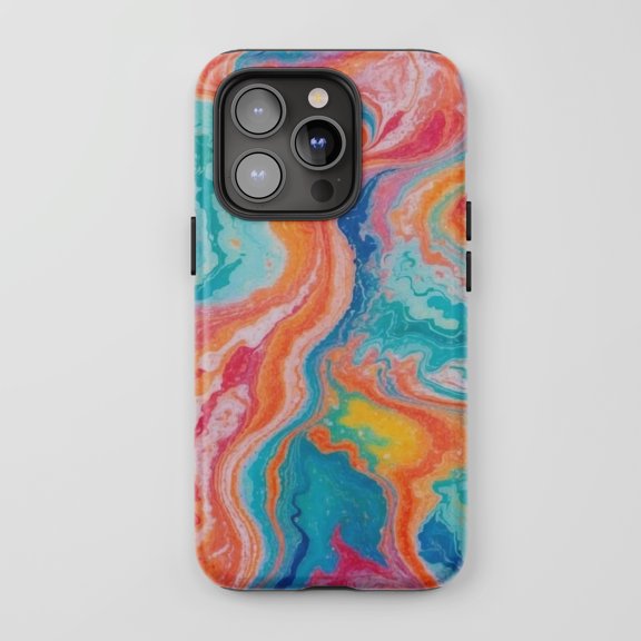 Marble Swirl Design Protective Phone Case for All iPhone Series