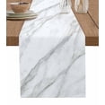 thumbnail image 1 of Marble Table Runner 90 Inch Long Dresser Scarves Cotton Linen Tablerunners Modern Grey White Rock Monochrome Simple Dining Kitchen Burlap Table Setting Decor for Wedding Party Holiday Coffee, 13"x90", 1 of 6