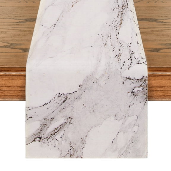 Marble Table Runner, Modern Minimalism Table Throw Tablecloth, For Kitchen Dining Living Room, Show Wedding Party Table Setting Decor