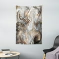 thumbnail image 1 of Marble Tapestry, Retro Style Paintbrush Colors in Marbling Texture Watercolor Artwork, Wall Hanging for Bedroom Living Room Dorm Decor, 40W X 60L Inches, Sand Brown Dust Pale Grey, by Ambesonne, 1 of 2