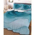 thumbnail image 1 of Marble Teal Blue King Size Down Alternative Comforter,Lightweight Comforter Quilt Bedding Set with Pillow Shams Modern Rose Floral Ink Art Silver Lines All Seasons Bed Comforter Duvet Insert 96"x106", 1 of 7
