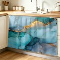thumbnail image 1 of Marble Teal Cabinet Curtain 32"Wx55"L,Dustproof Pantry Door Curtain with Self Adhesive Tape,Modern Ink Painting Abstract Golden Art Tall Storage Cover Privacy Drape for Bathroom Kitchen Laundry Room, 1 of 9